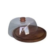 Presentoire Gateau avec base en bois