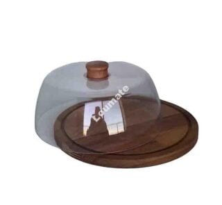 Presentoire Gateau avec base en bois