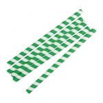 PAILLE EN PAPIER VERT 25PCS