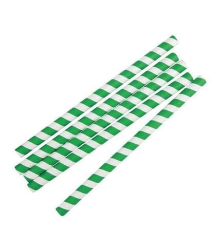 PAILLE EN PAPIER VERT 25PCS