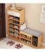 Pouf et Meuble de Rangement Chaussures 2 en 1